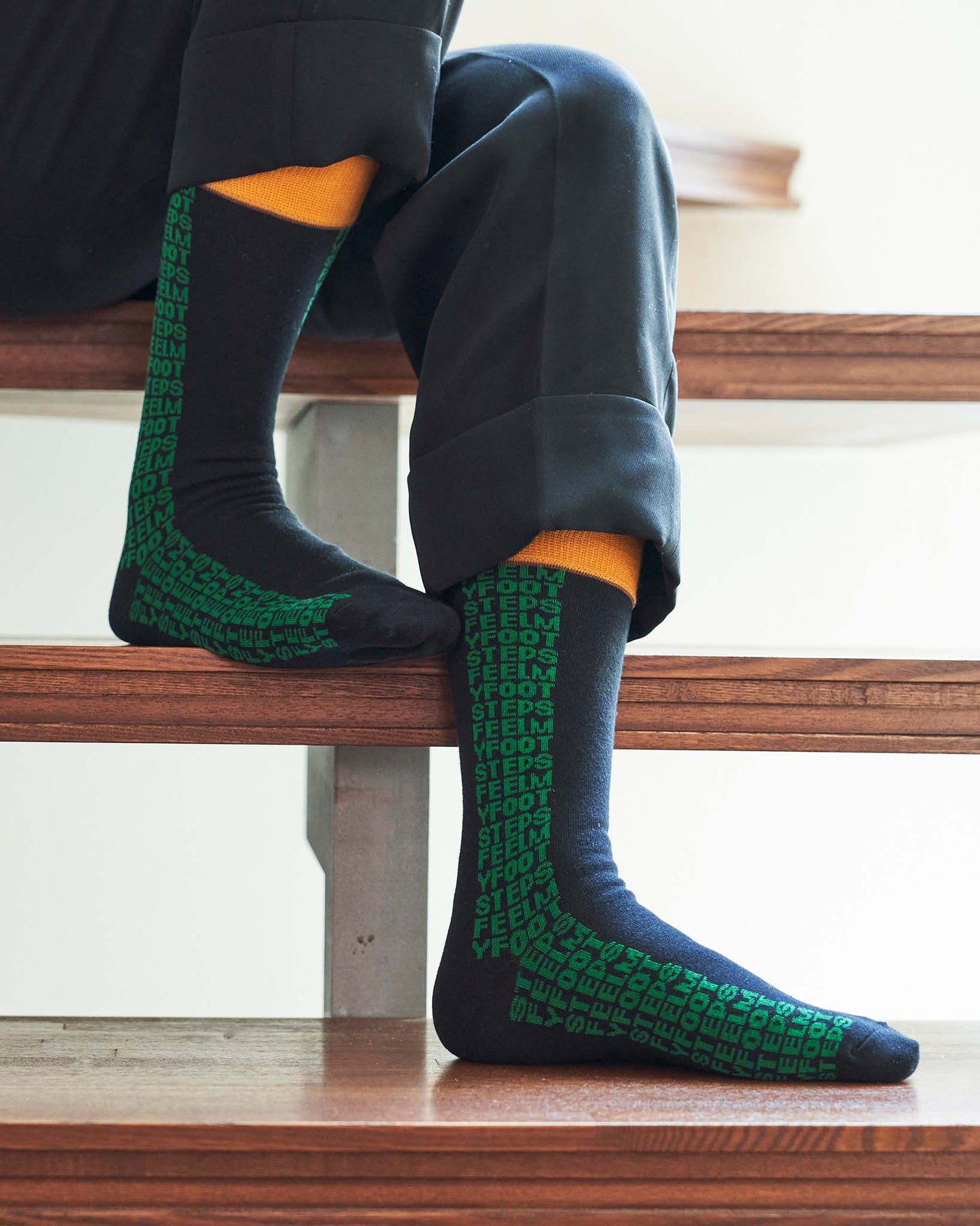 LETTER-pattern socks