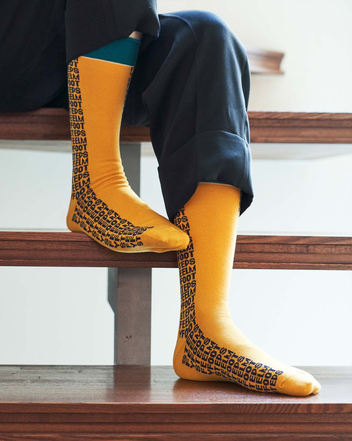 LETTER-pattern socks