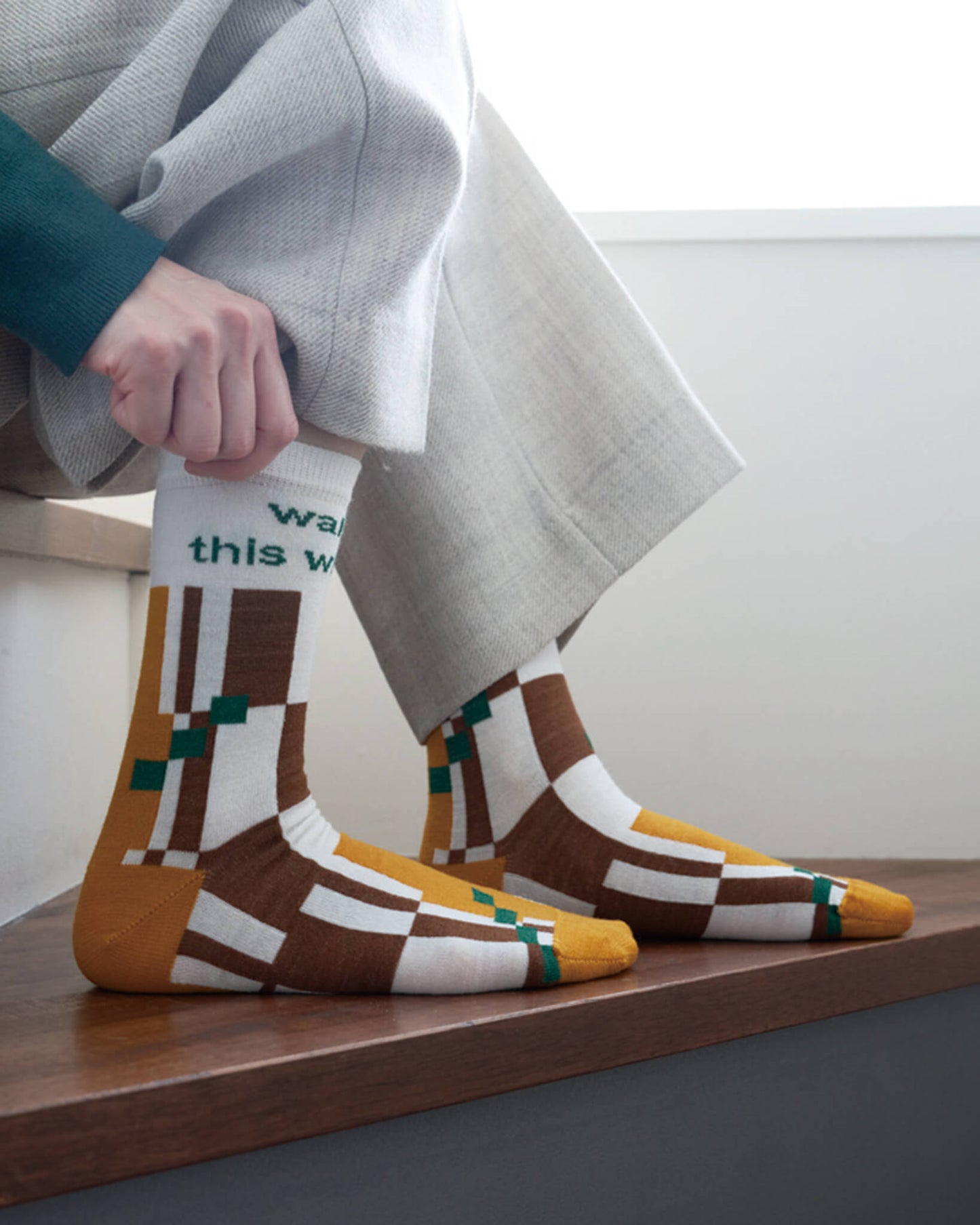 FOREST-pattern socks