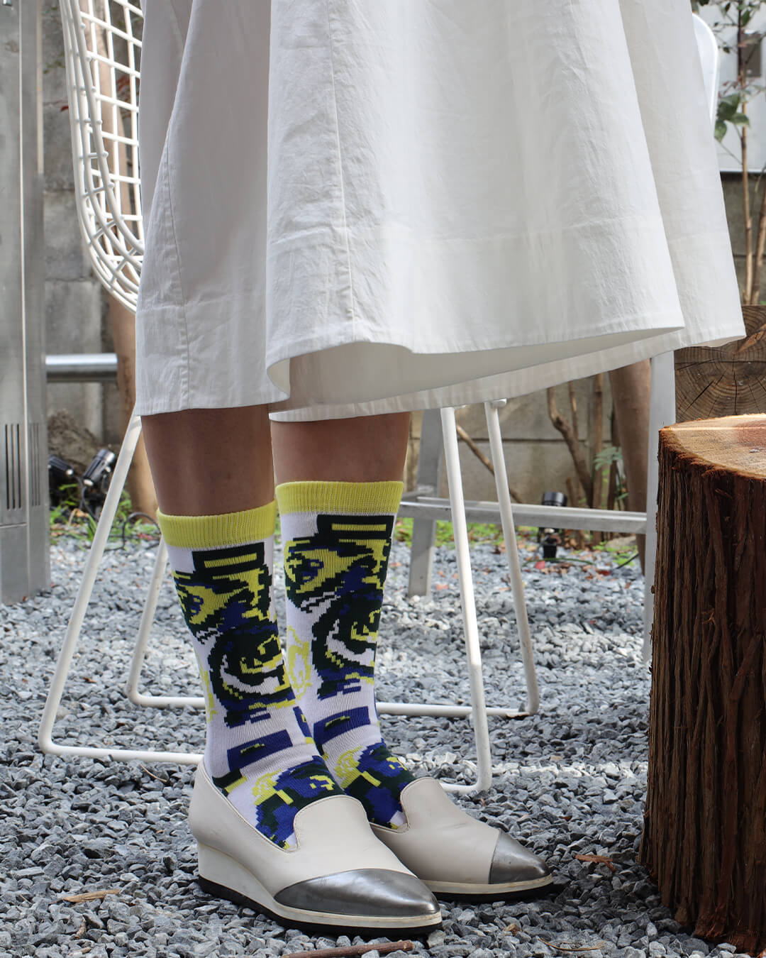 ROSE-cotton crew socks
