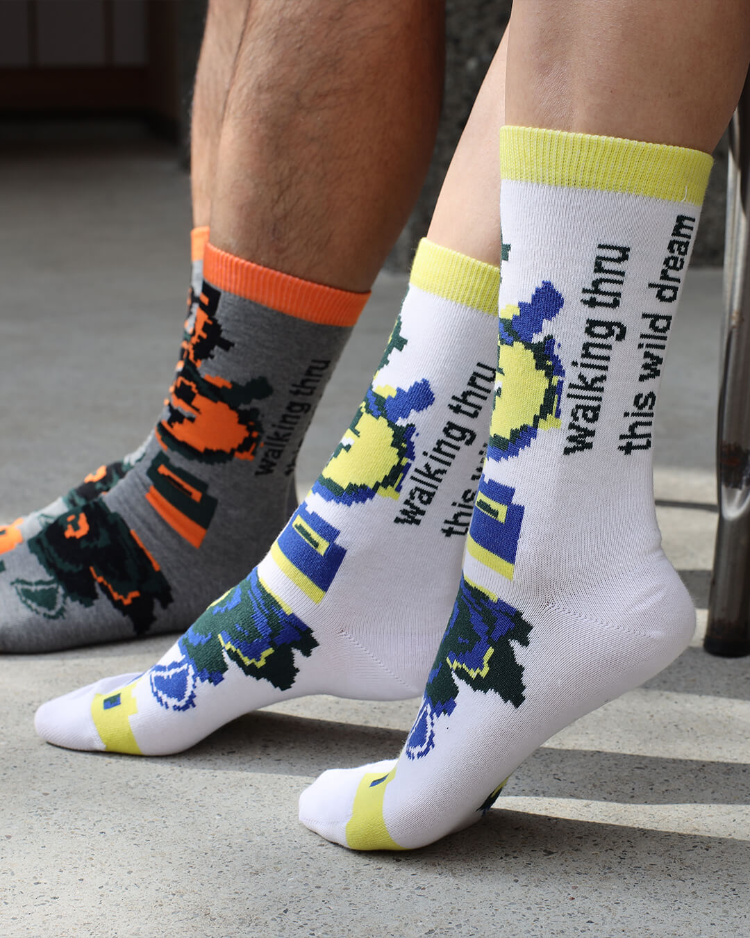 ROSE-cotton crew socks