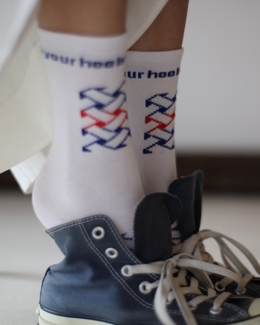 WEAVE-cotton crew socks