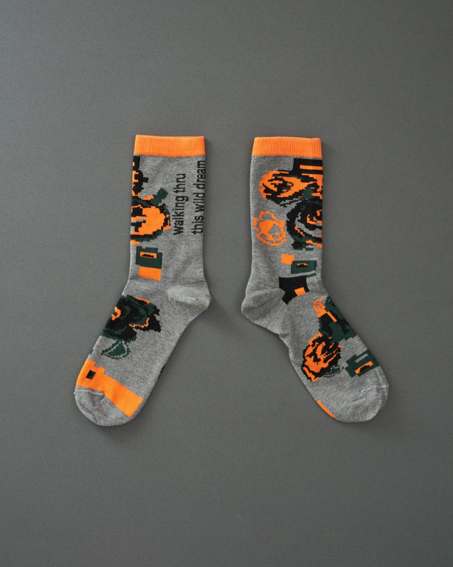 ROSE-cotton crew socks