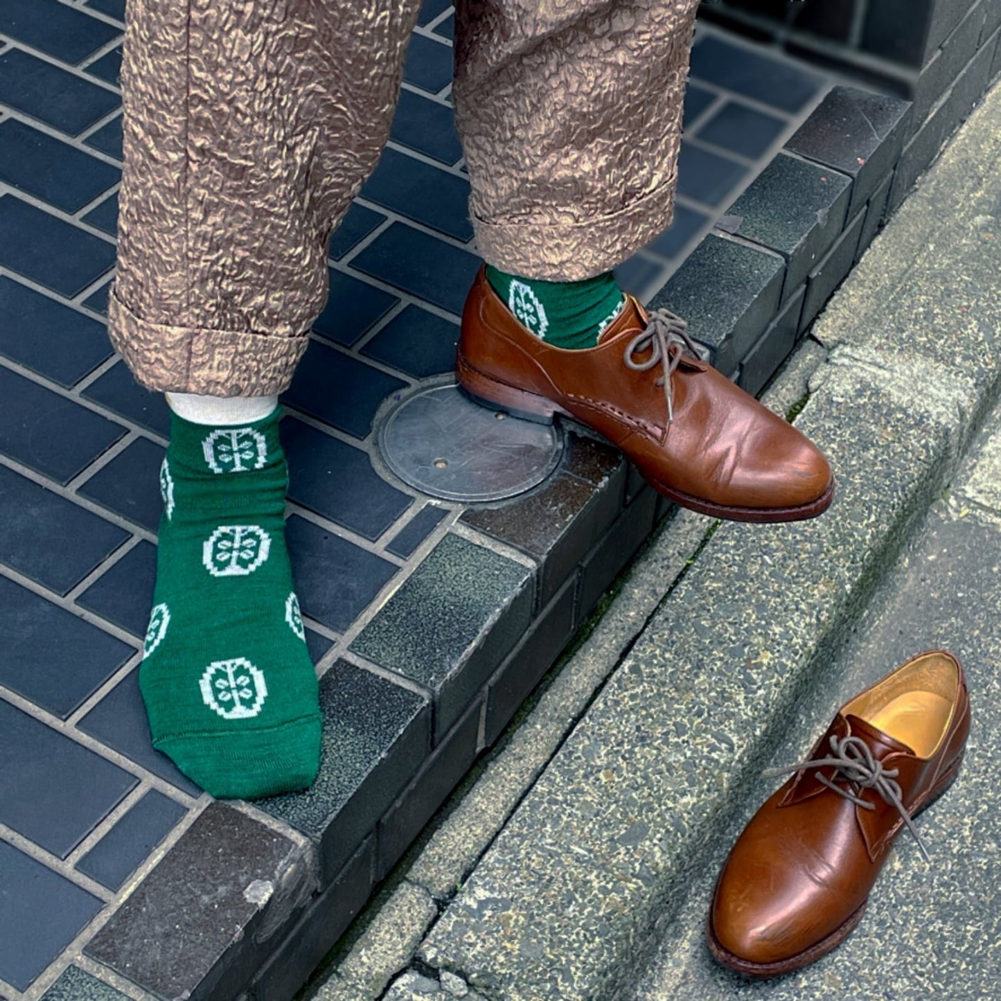CLOVER2-merino wool crew socks