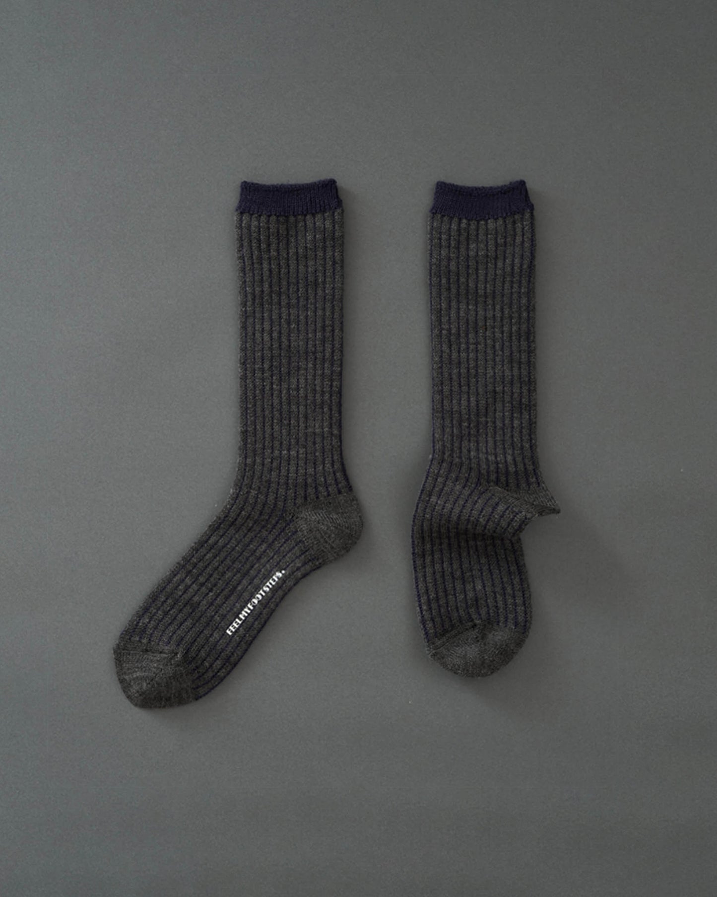 TWO TONE RIBBED-double cylinder socks