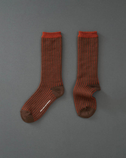 TWO TONE RIBBED-double cylinder socks