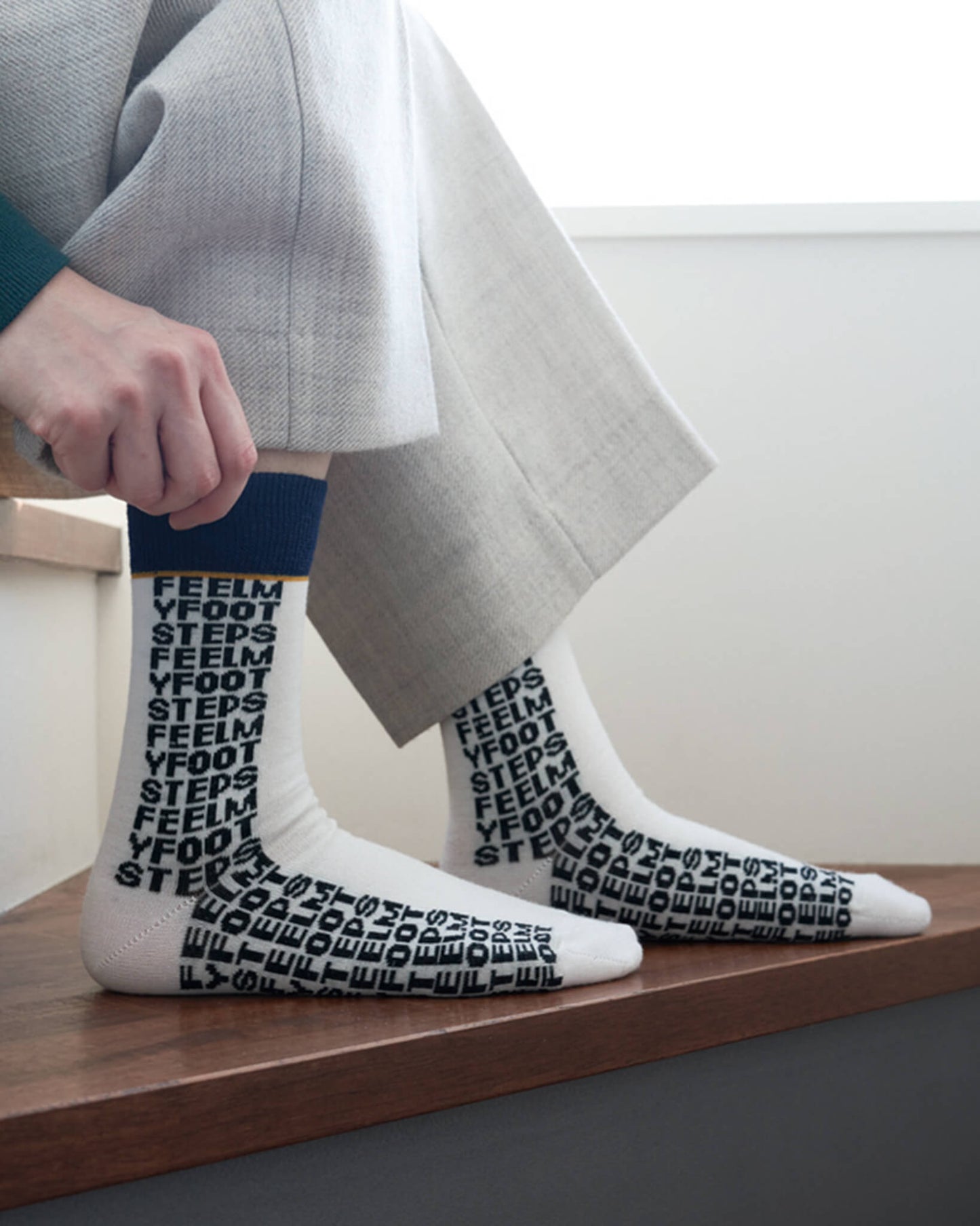 LETTER-pattern socks