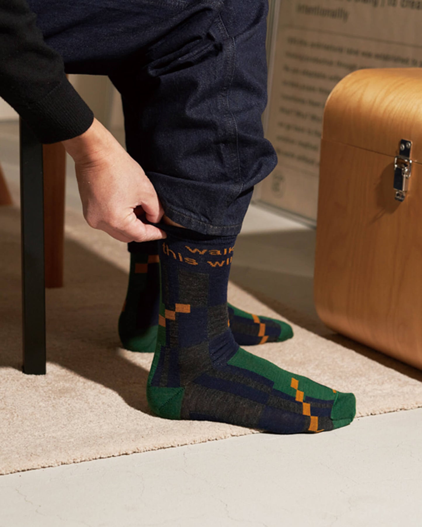 FOREST-pattern socks