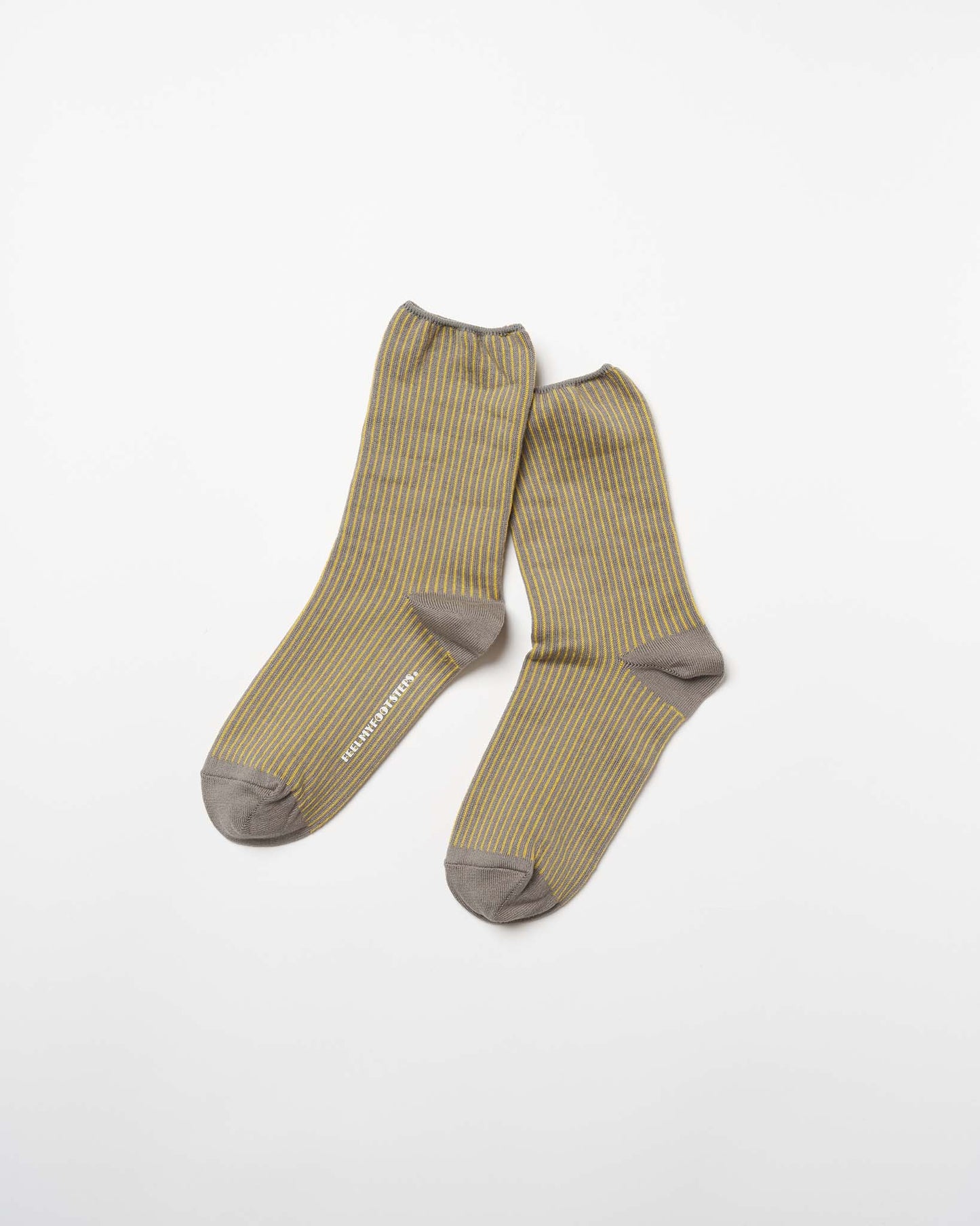 TWO TOUN RIBBED-crew socks