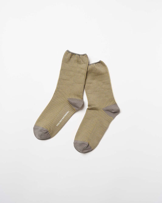 TWO TOUN RIBBED-crew socks