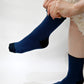 TWO TOUN RIBBED-crew socks