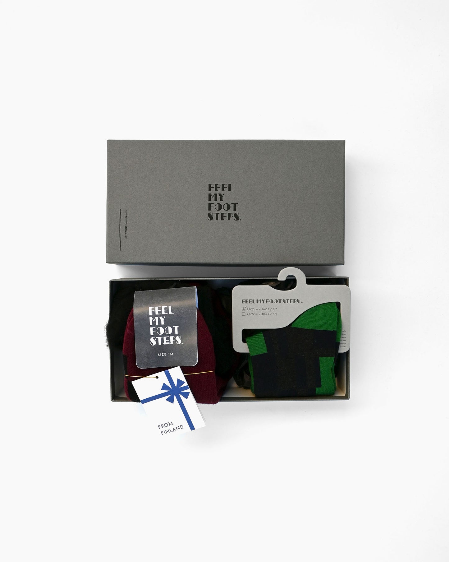 Gift Box｜LATTICE〈bordeaux〉＆ FOREST〈navy〉（2 Pairs / S-M）