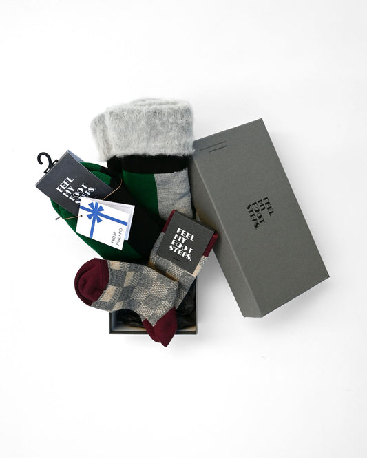 Gift Box｜TOUN-M〈green〉＆BISHOP〈mel. Light grey〉（2 Pairs / M-L）