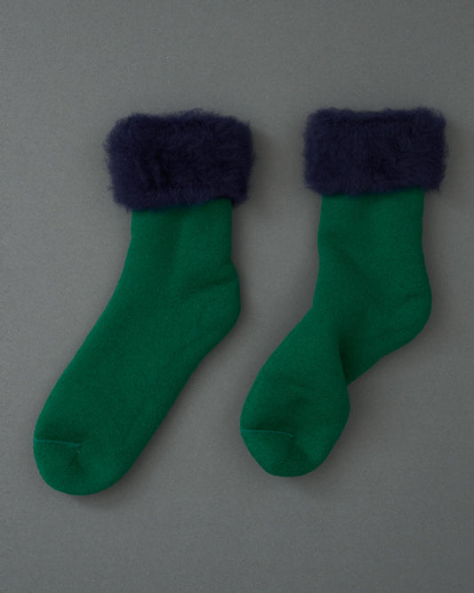 SIMPLE-fluffy socks-green