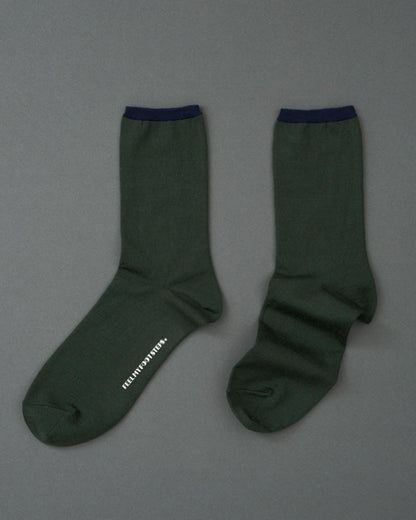 SIMPLE-pattern socks-green