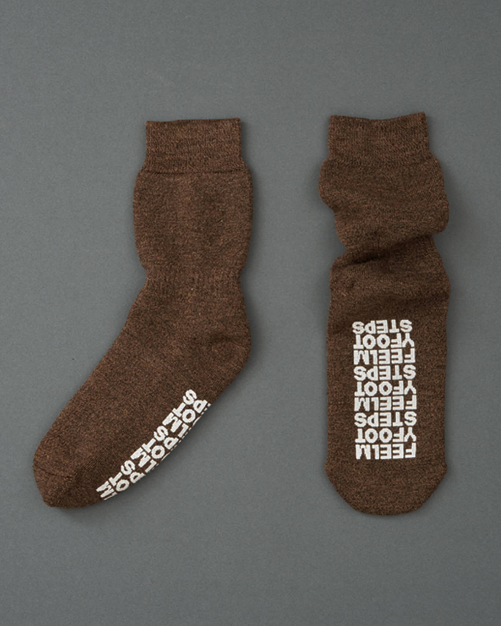 SOLID-merino wool climbing socks-brown
