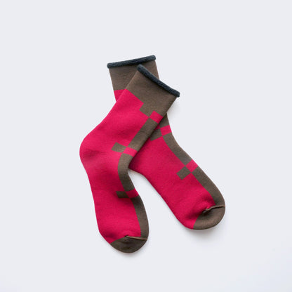 LATTICE-rich terry socks