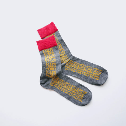 LETTER2-merino wool crew socks